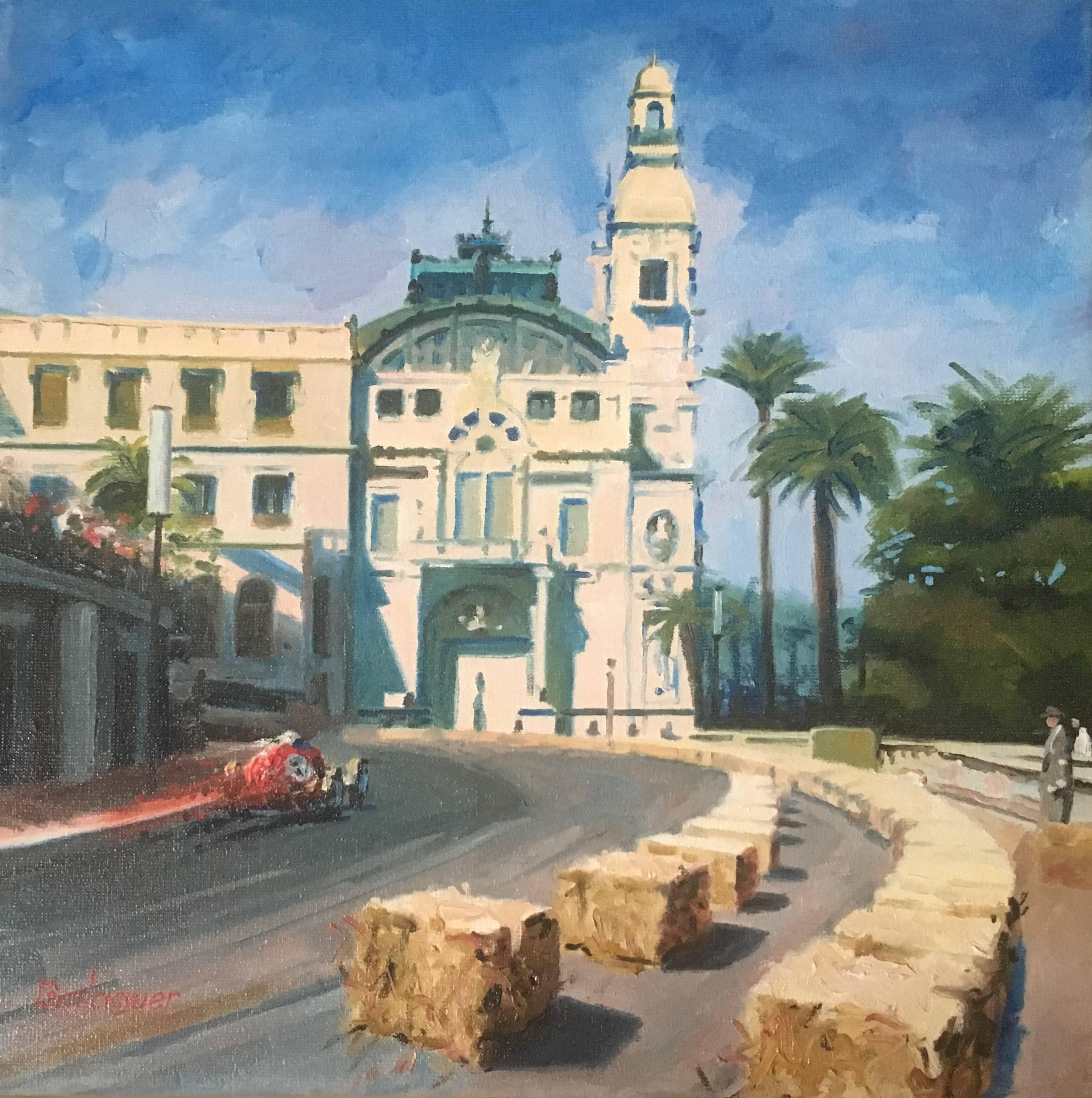 Balaguer Autorennen   Monte Carlo 1959" Original-Acrylgemälde