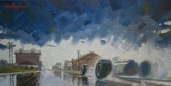 Balaguer  Auto d'epoca  Graham Hill. BRM P261. pittura acrilica originale