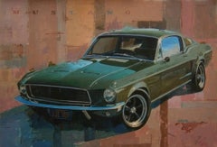 Balaguer  Classic Car original acrylic canvas painting
