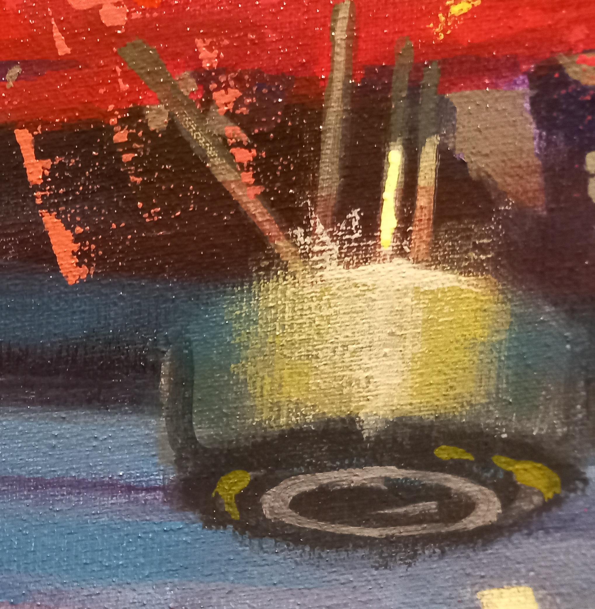 Balaguer  Shumacher. Carreras de coches  Monza 1996 Ferrari F310-  pintura original en venta 3