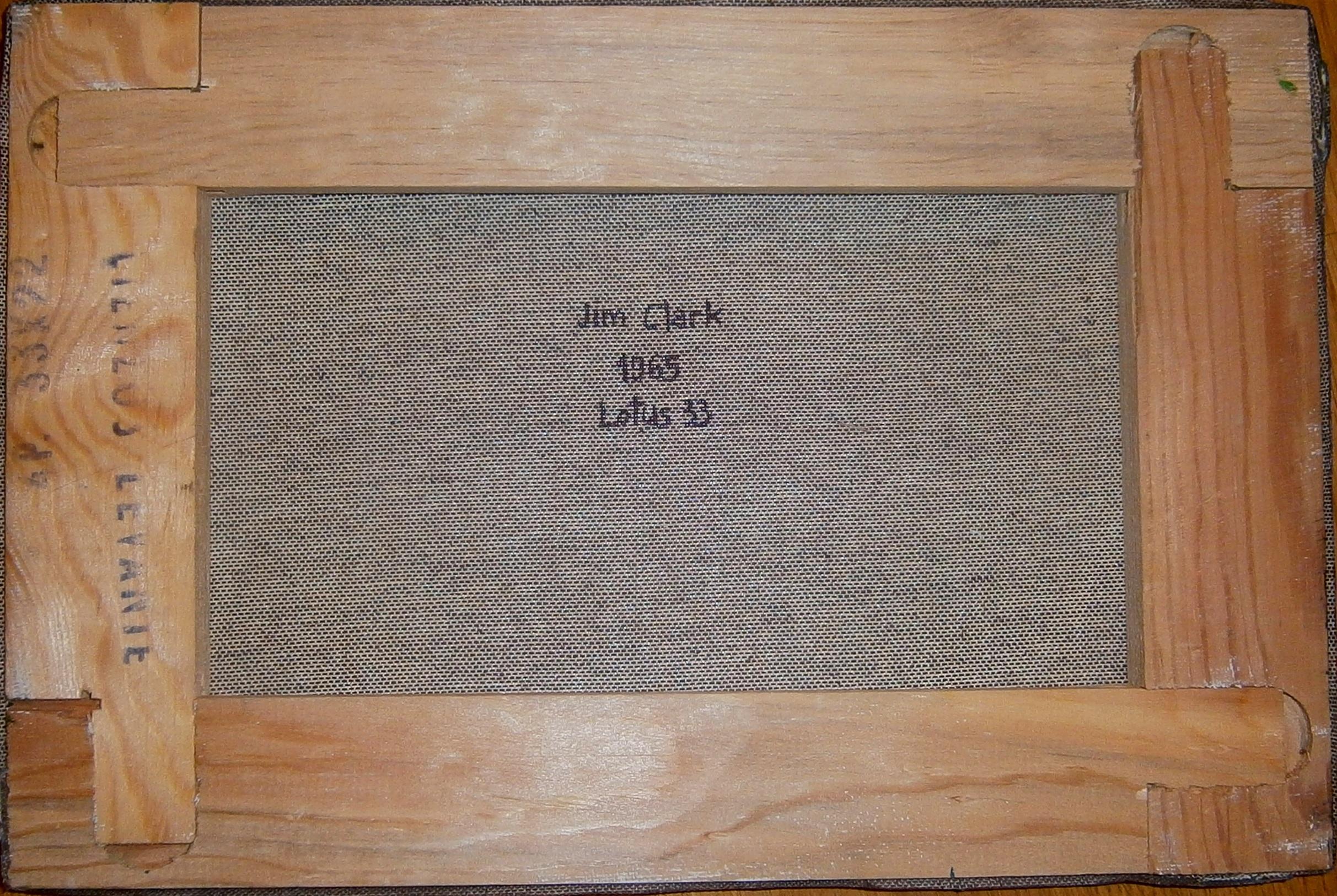 Jim Clark. 1965. Lotus 33. Original Painting 2
