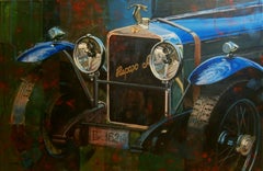 Balaguer  Car Races,  Nº 251 Hispano-Suiza  acrylic painting