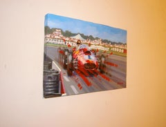 Peter Collins · 1958 British GP · Ferrari Dino 246 F1. original painting
