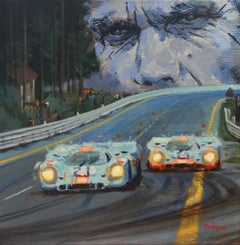 Porsche 917K. 1970. " Le mans. " Film original painting