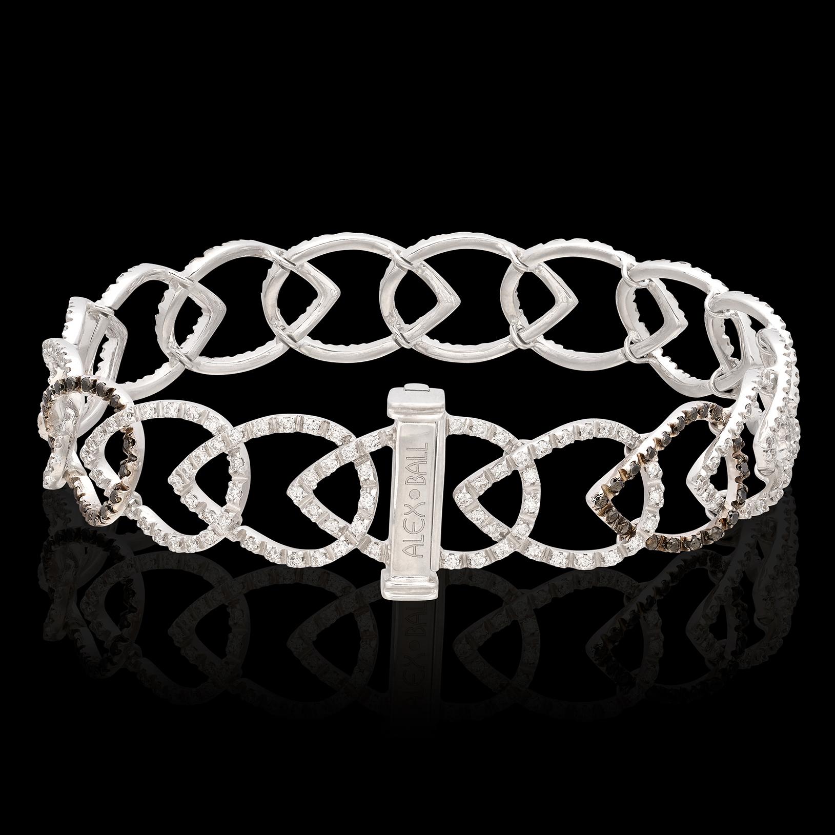 Alex Ball Diamond and 18K White Gold Bracelet For Sale 1