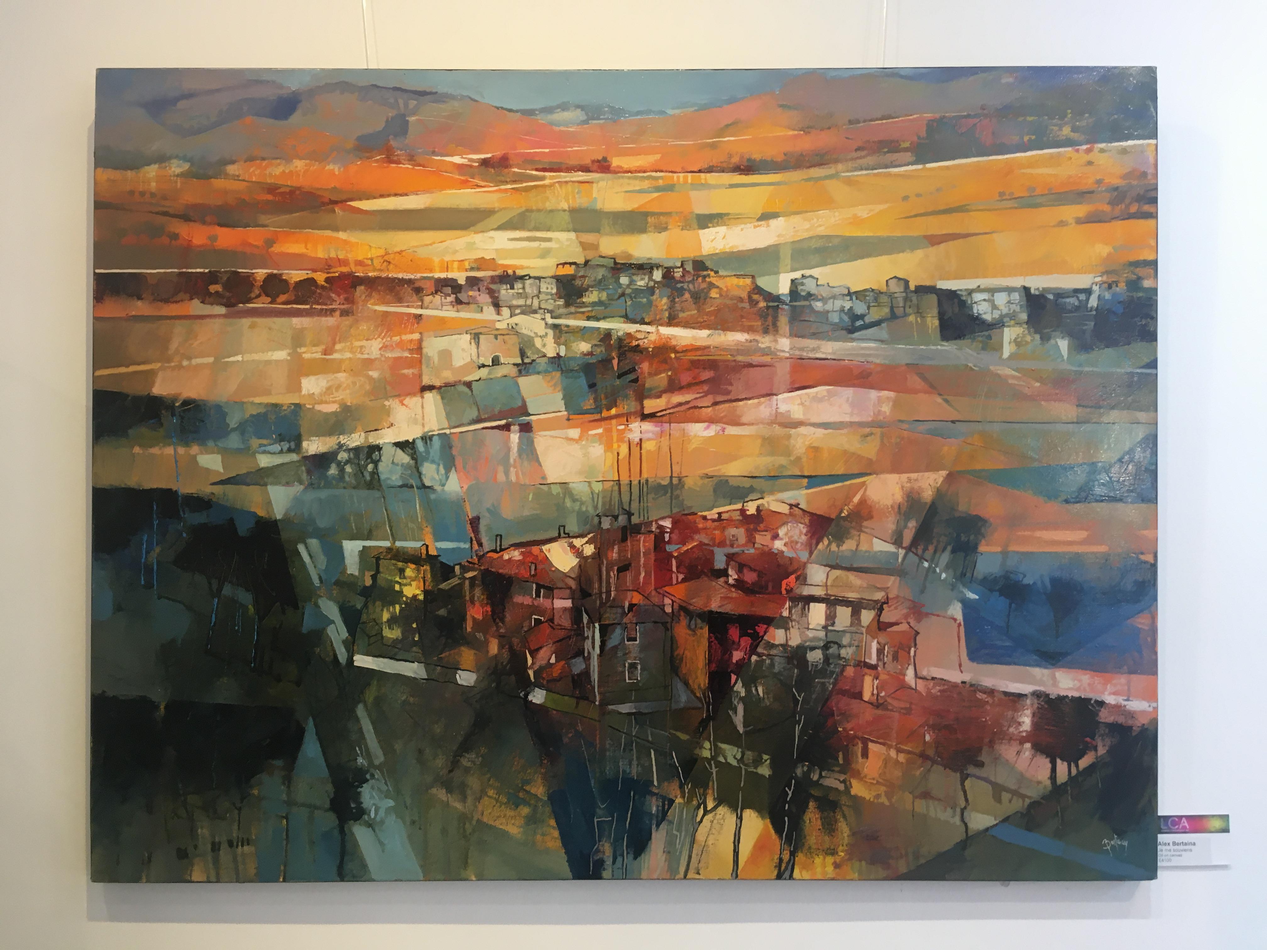 Je me souviens (Je me souviens) - peinture à l'huile contemporaine d'Italie - paysage de Toscane - Painting de Alex Bertaina