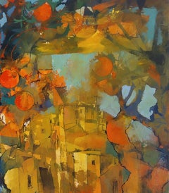 Orange on Orange Tree Trunks