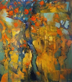 Orange on Orange Tree Trunks