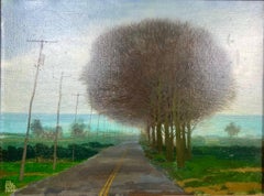 Alex Bloch Quiet Country Road Oil on Canvas Signed & Framed