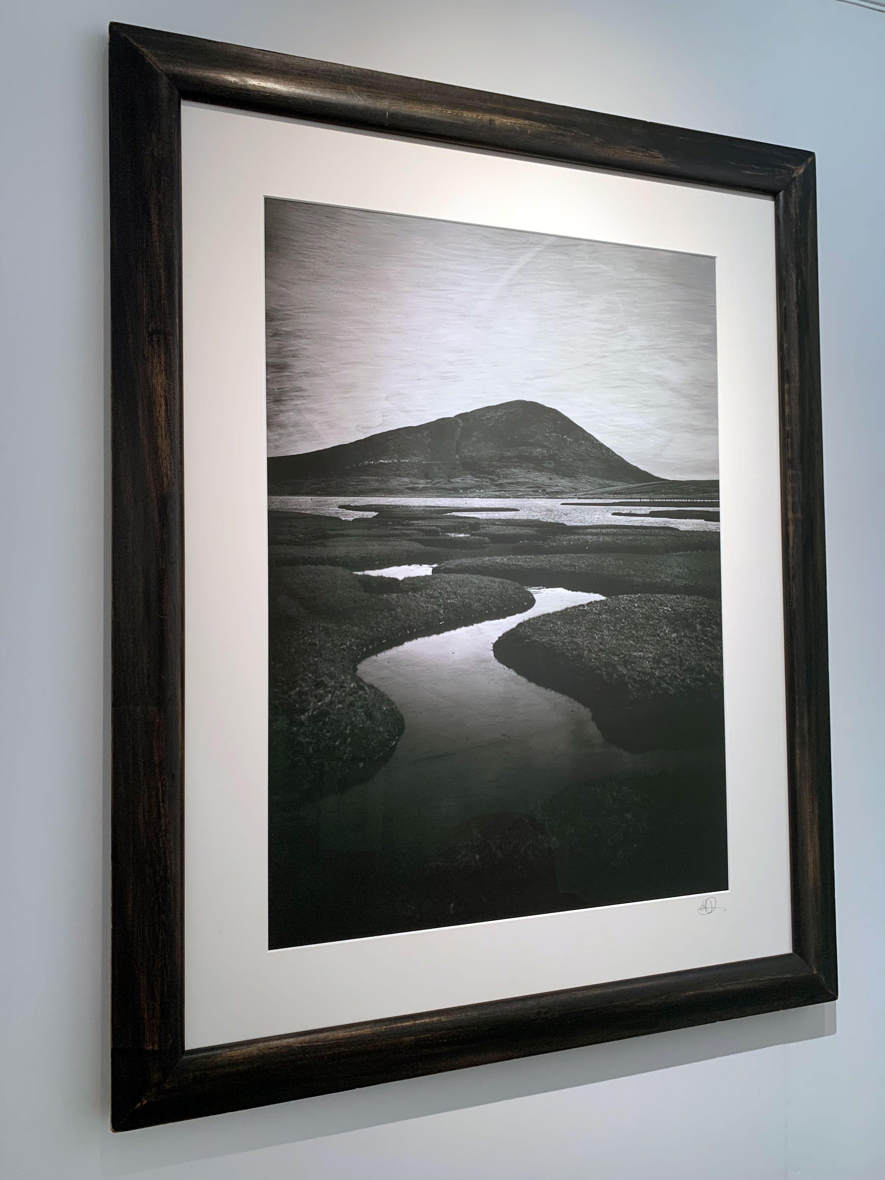 Black and white landscape print of The Isle of Harris in the Hebrides Scotland - Print by ALEX BOYD