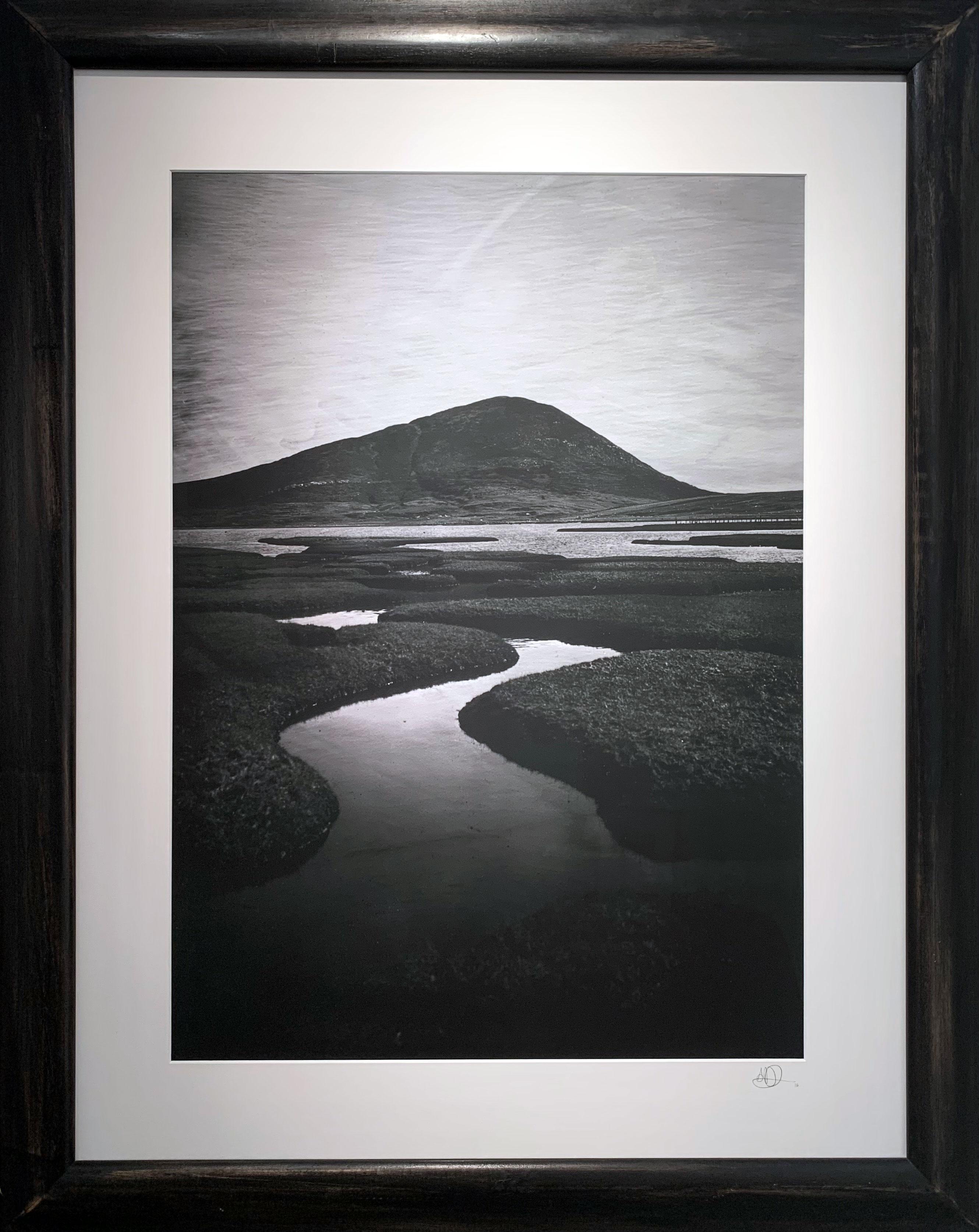 Black and white landscape print of The Isle of Harris in the Hebrides Scotland