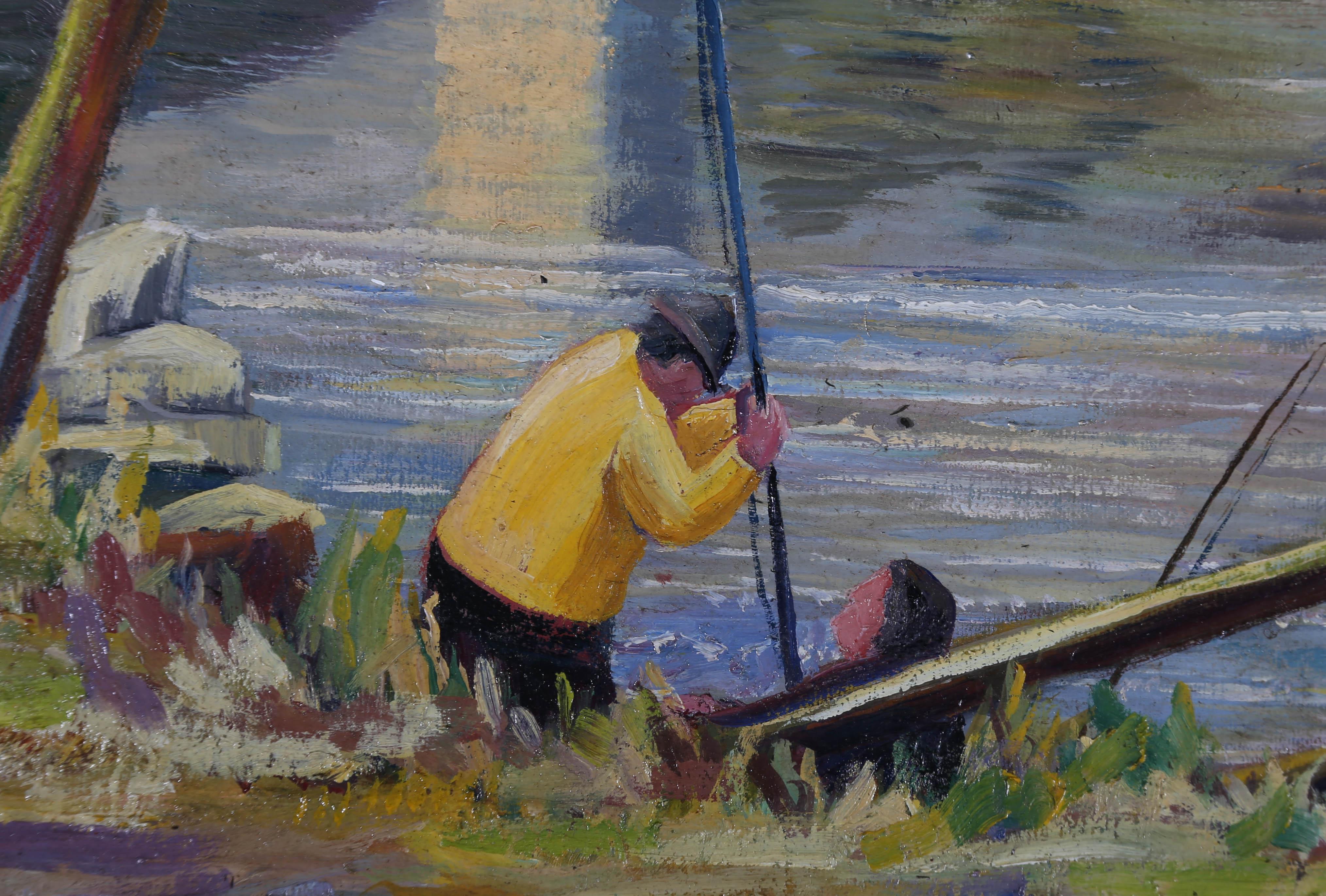 Alex Brown - 20th Century Oil, Fishing In The Dales For Sale 2