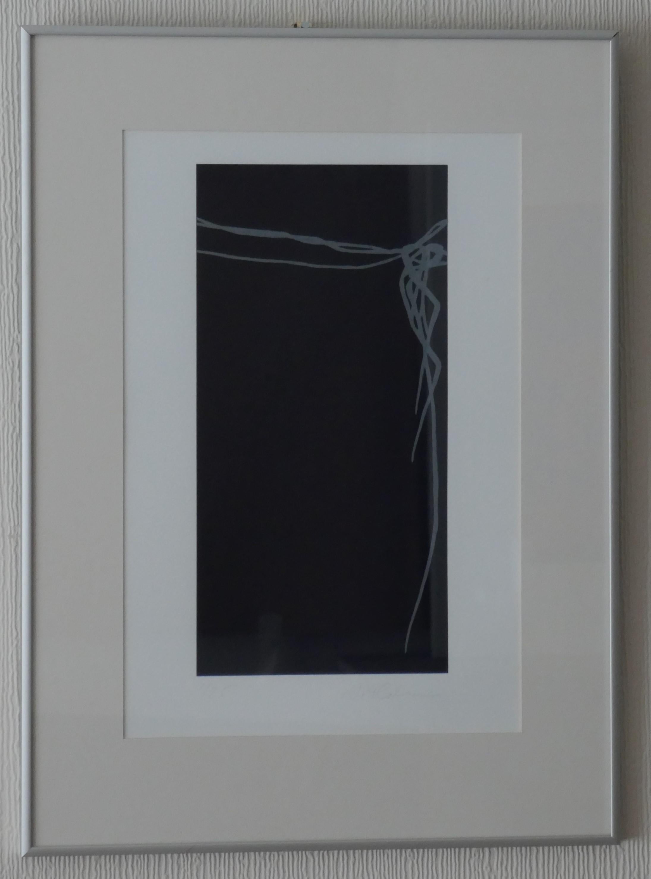 Untitled - Beige Abstract Print by Alex Calinescu