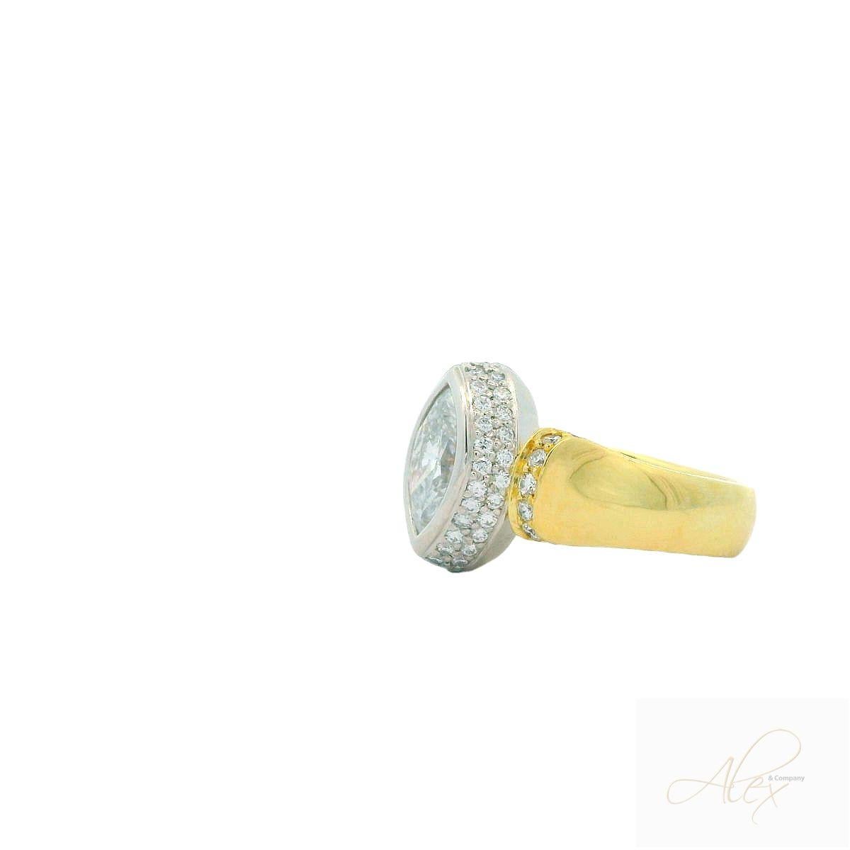 Alex & Co 1.53ct Marquise Certified Diamond & Platinum Engagement Ring For Sale 4