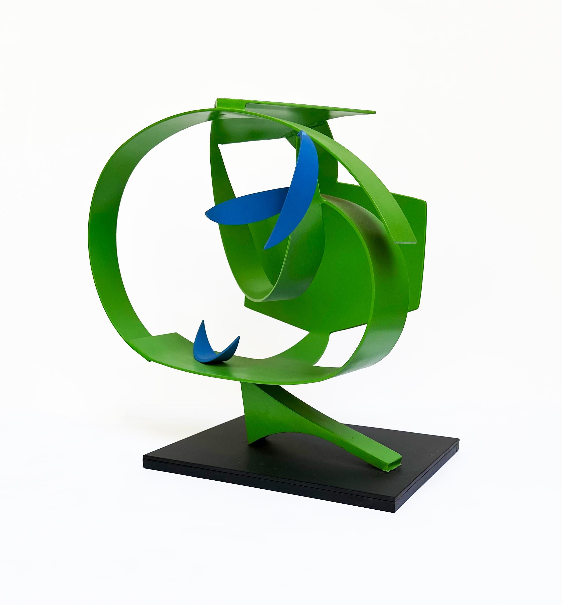 Alex Corno Abstract Sculpture - It's me - Espace vert bleu 