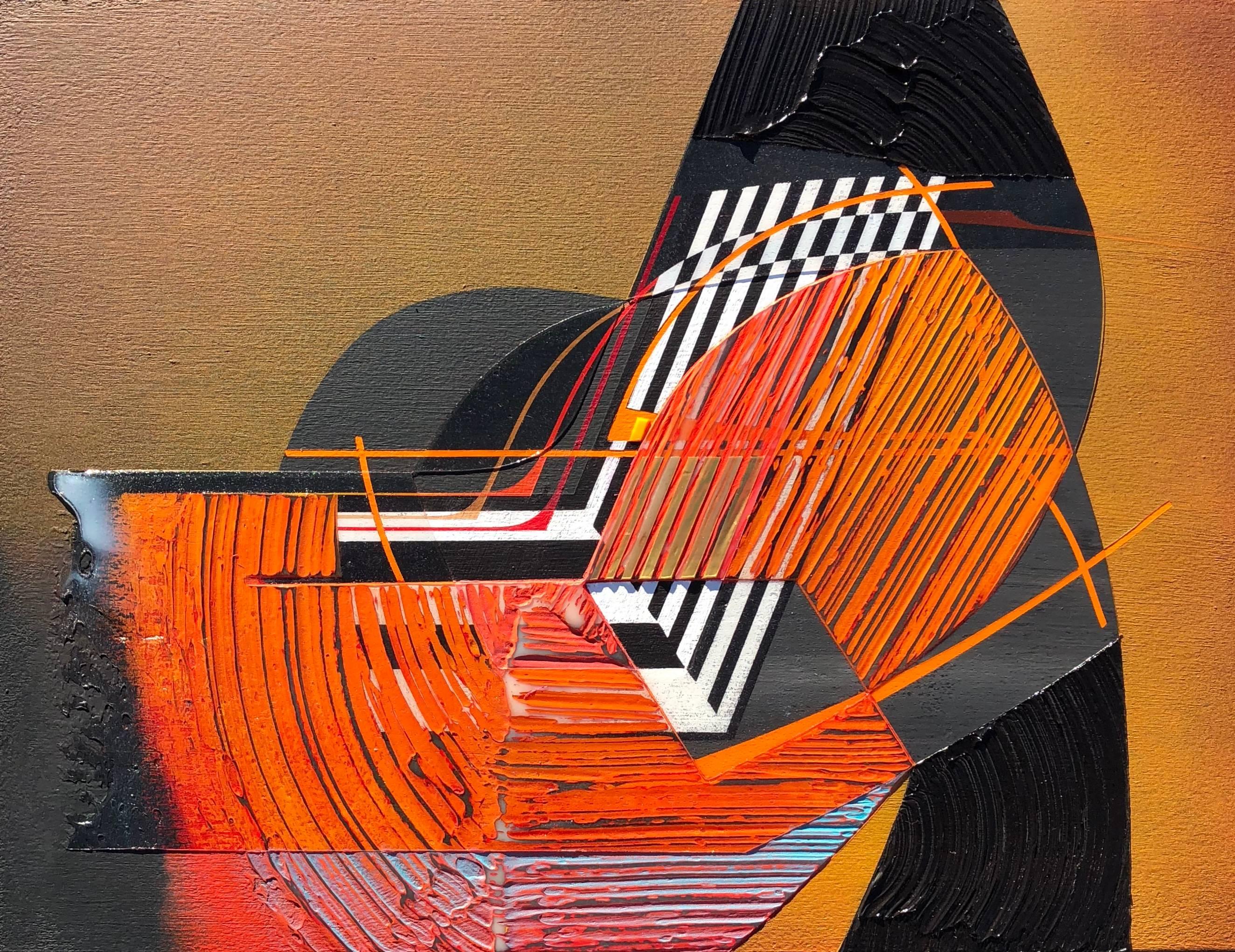 Alex Couwenberg Abstract Painting - Chevron '79