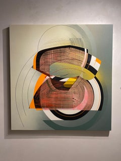 Sound System- Californian  hard edge abstract painting by Alex Couwenberg