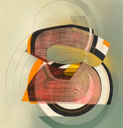 Sound System- Californian  hard edge abstract painting by Alex Couwenberg