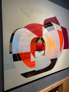 The Minx- hard edge abstract painting by Alex Couwenberg