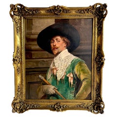 Alex De Andreis (inglese, 1880-1929) Ritratto di moschettiere Quadro firmato