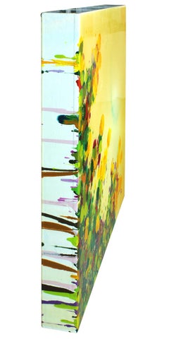 Ohne Titel Emulsion auf Karton mit Epoxidüberzug-Gemälde des Künstlers Alex Echo