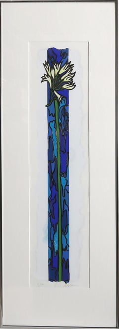 Flower Stem, Art Deco Screenprint by Alex Echo