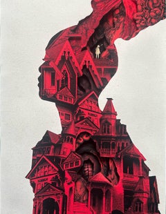 "Haunted" (2024) By Beth Radloff, Original Collage