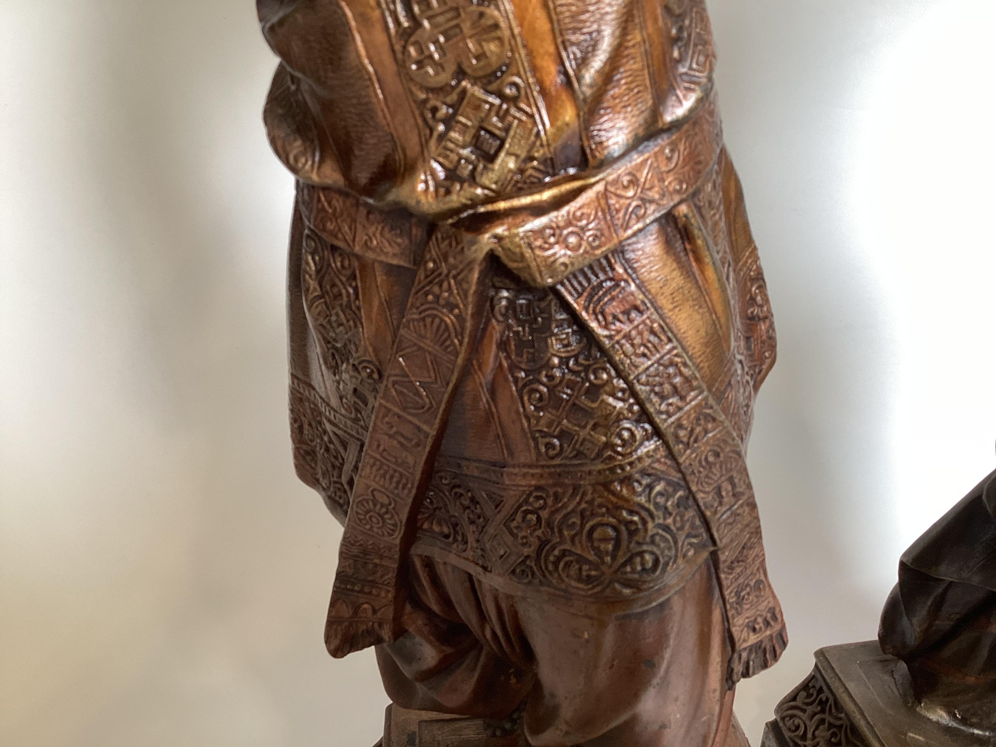 A 19th Centur Pair of Cold Painted Orientalist Figures of a Musician and Dancer For Sale 3