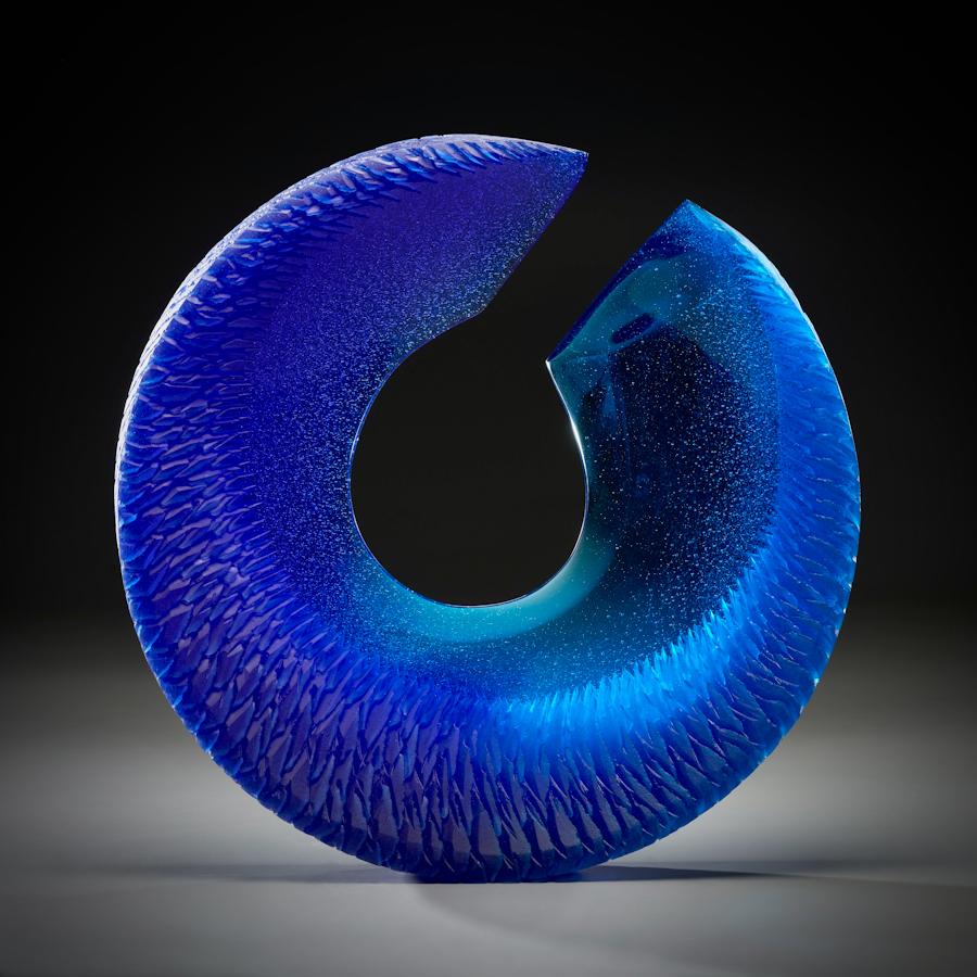 Alex Gabriel Bernstein (b. 1972) Abstract Sculpture - Blue Balanced Opening