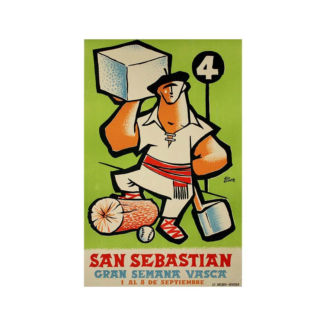 Original poster by Alex Giner titled San Sebastian Gran Semana Vasca For Sale 2