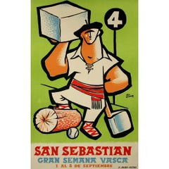 Original poster by Alex Giner titled San Sebastian Gran Semana Vasca