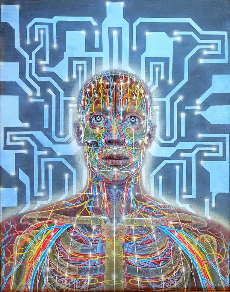 Alex Grey - Networks - spiritual/energetic Psychedelic Man at 1stDibs