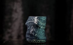 “And You Blink..” Porcelain cup with sgraffito detailing by the artist