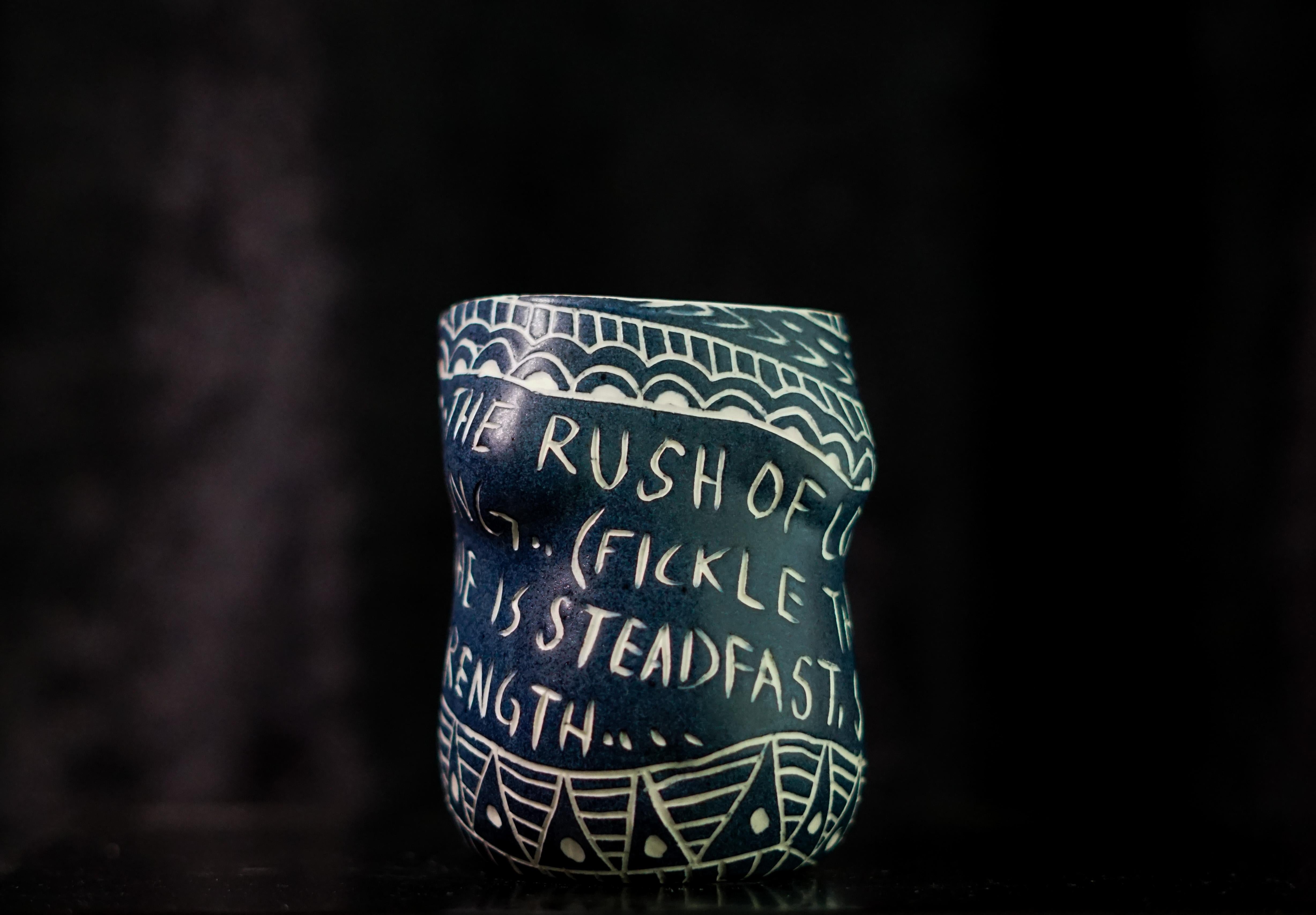 Y parpadeas..., La prisa del amor, Aquí aprendo, Tríptico Taza de porcelana en venta 3