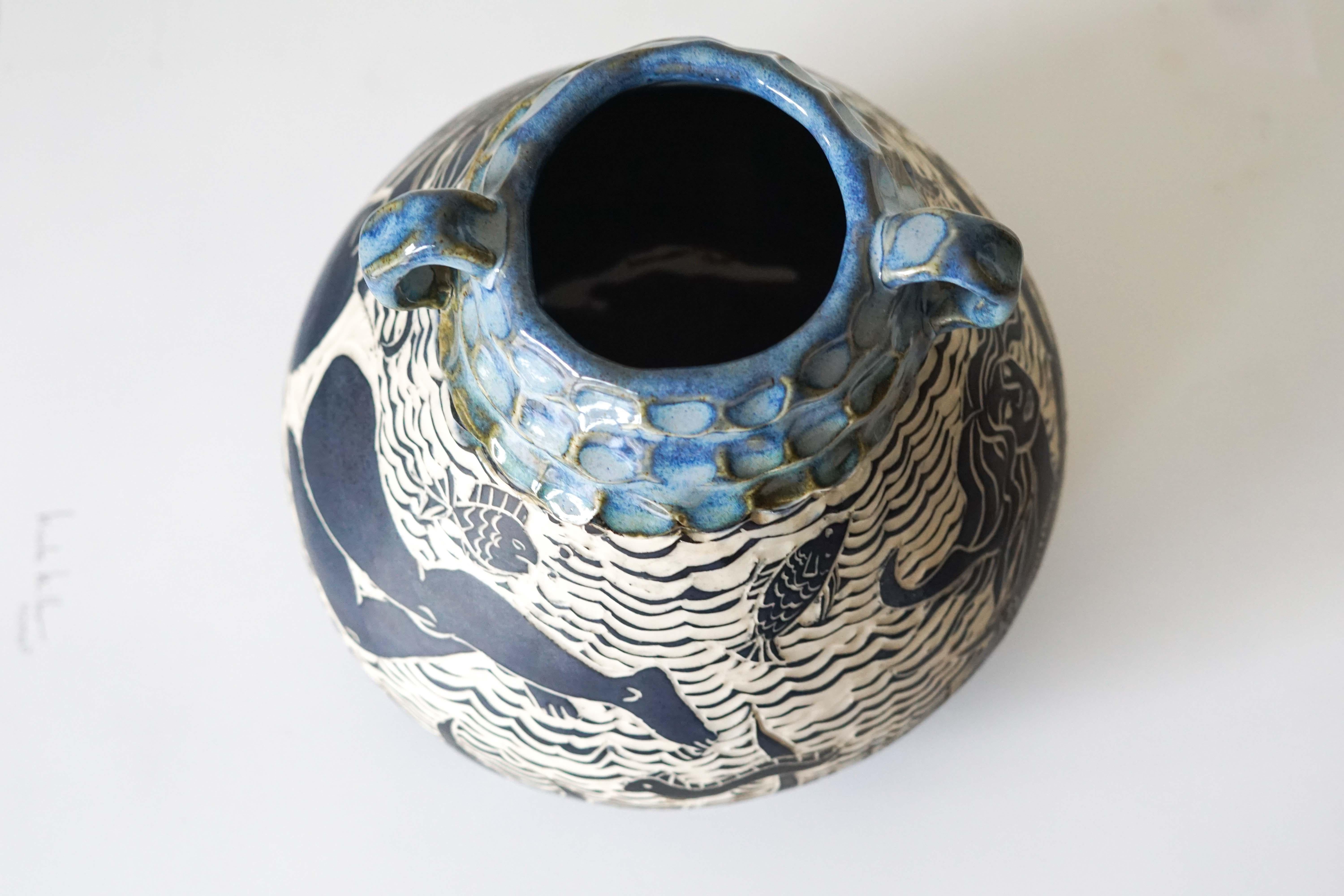 Creation Myth,  Hand made Ceramic Vase Sculpture For Sale 13