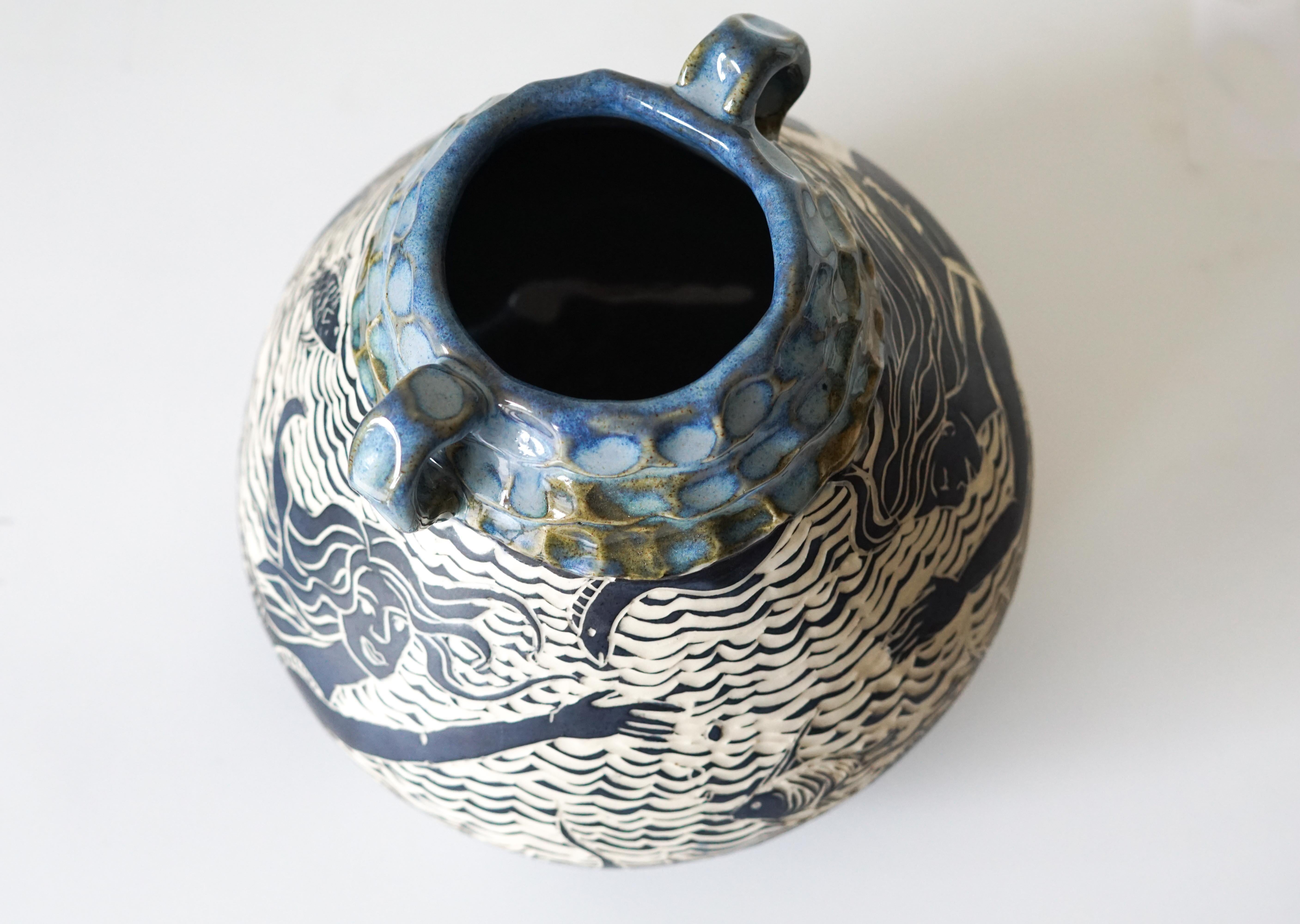 Creation Myth,  Hand made Ceramic Vase Sculpture For Sale 14