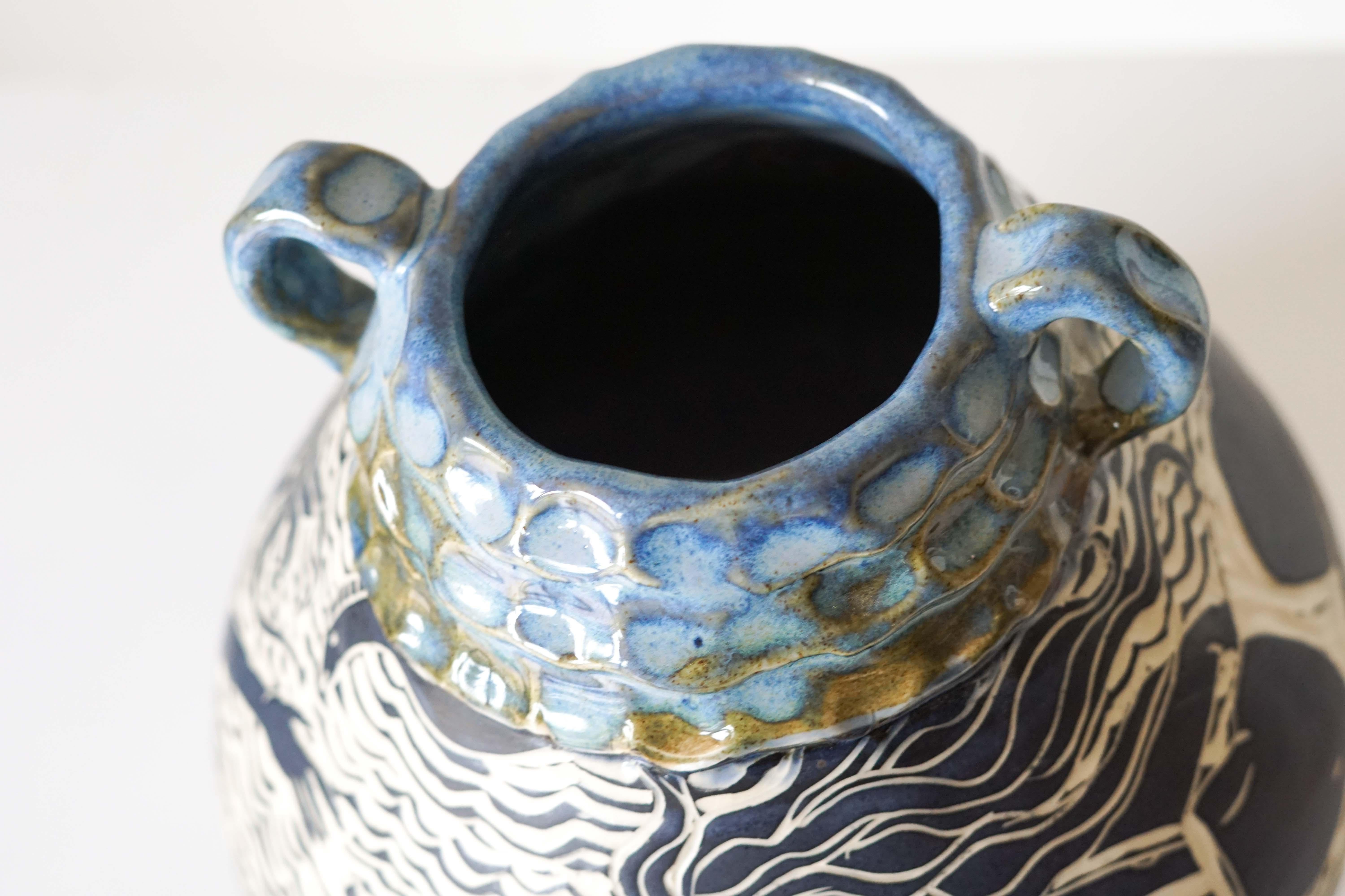 Schöpfungsmythos,  Handgemachte Keramik Vase Skulptur  im Angebot 15