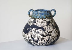 Creation Myth,  Hand made Ceramic Vase Sculpture