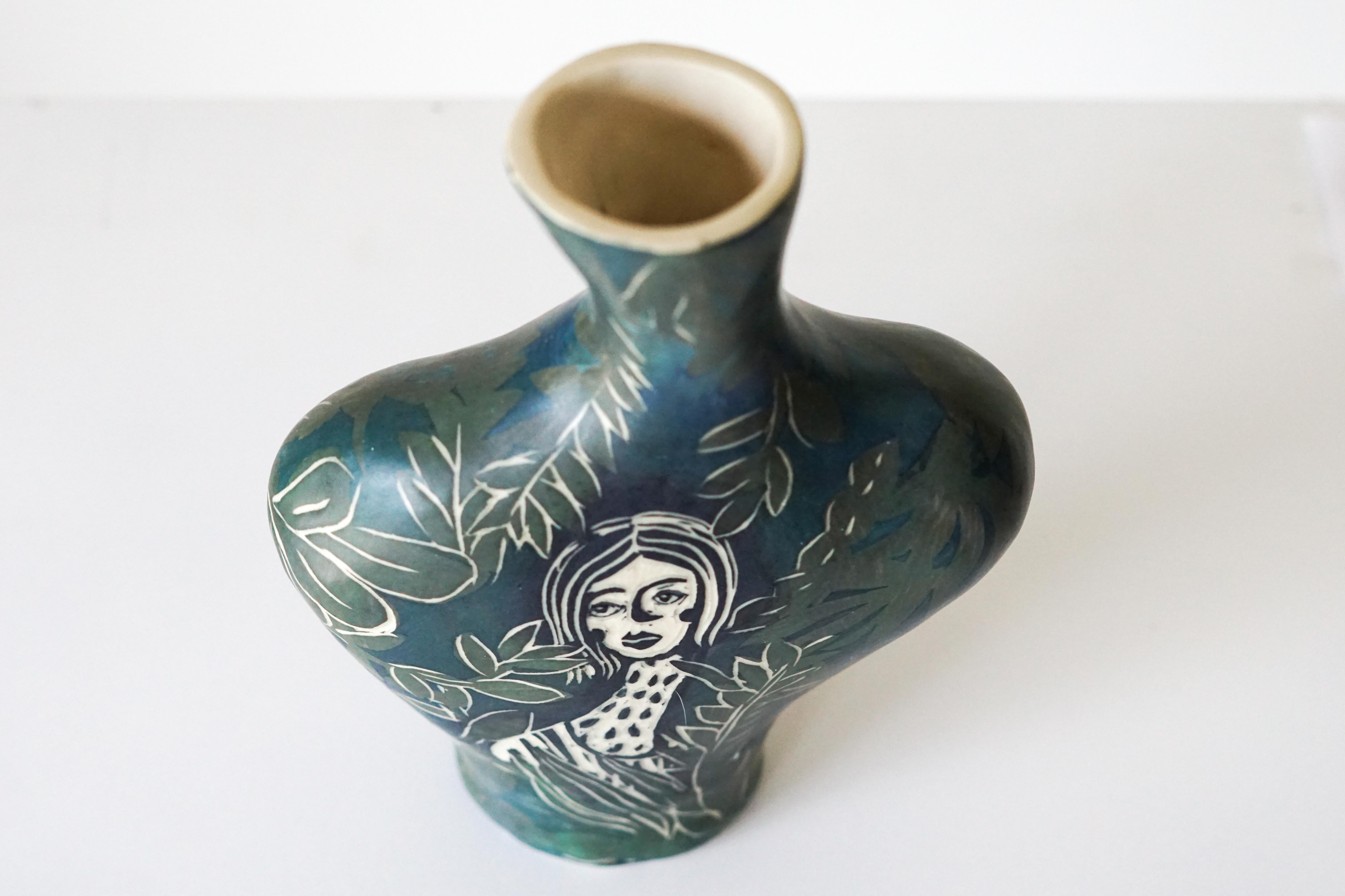 Earth Needs Us Both, Porcelain Vase Sculpture For Sale 1
