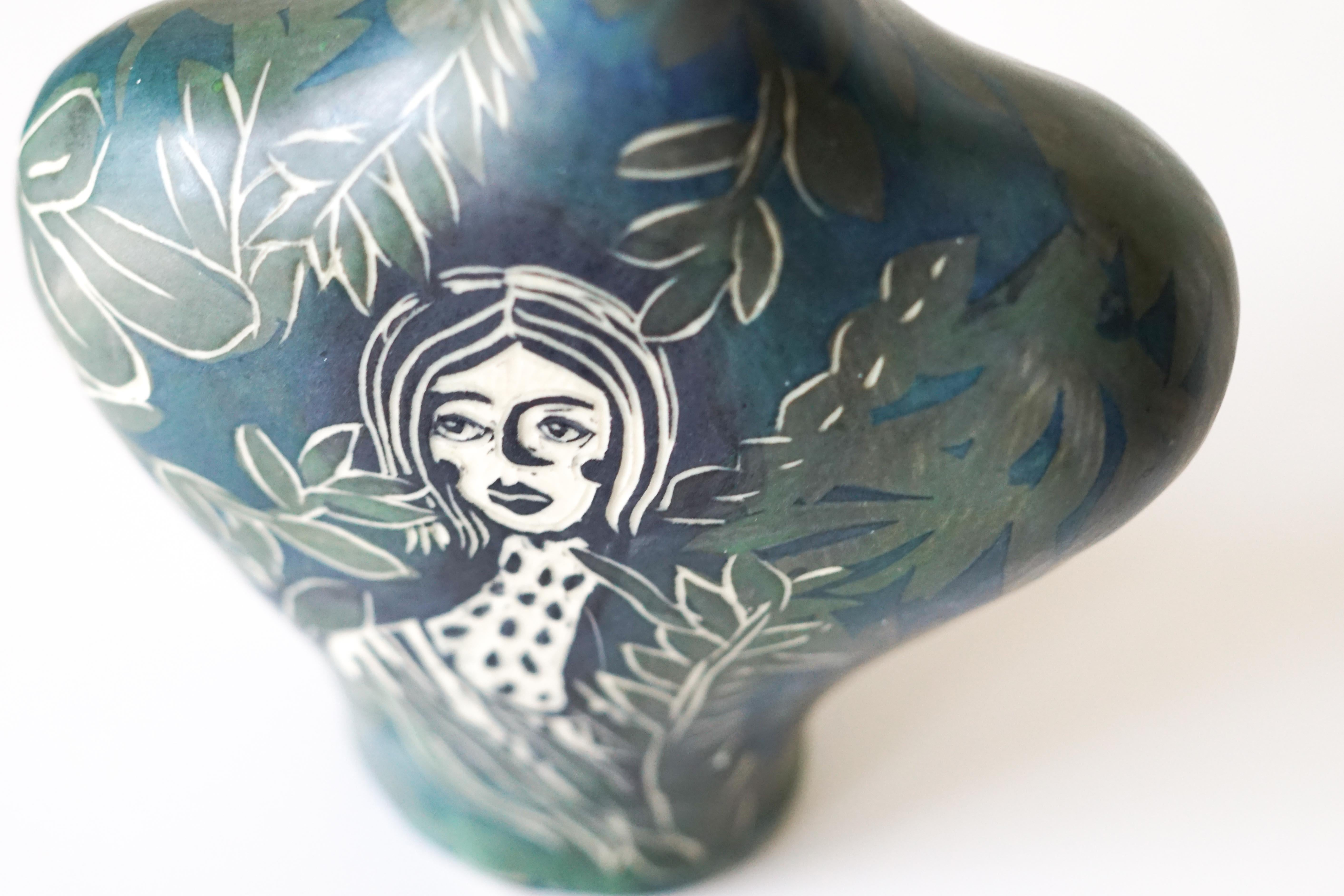 Earth Needs Us Both, Porcelain Vase Sculpture For Sale 2