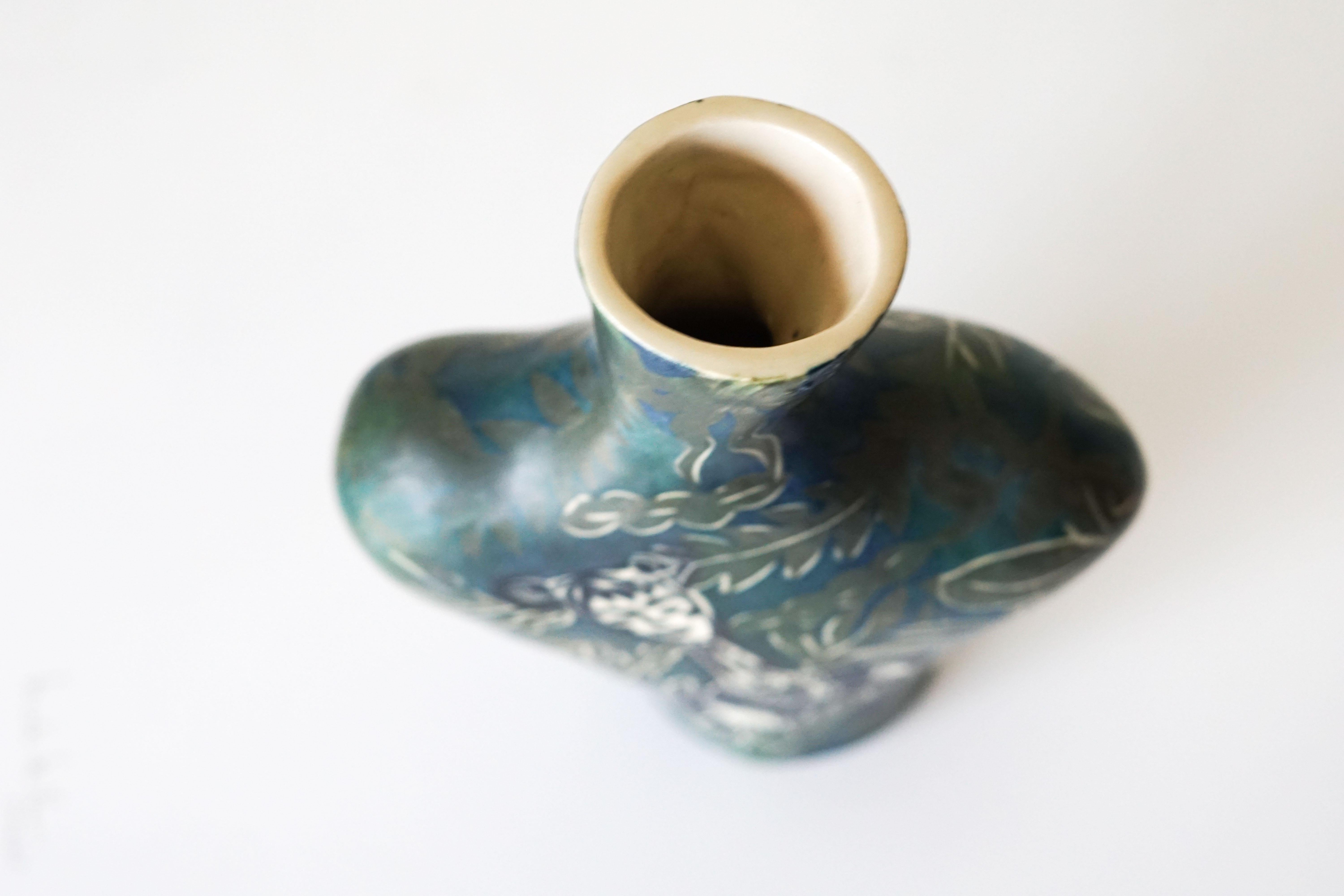 Earth Needs Us Both, Porcelain Vase Sculpture For Sale 4