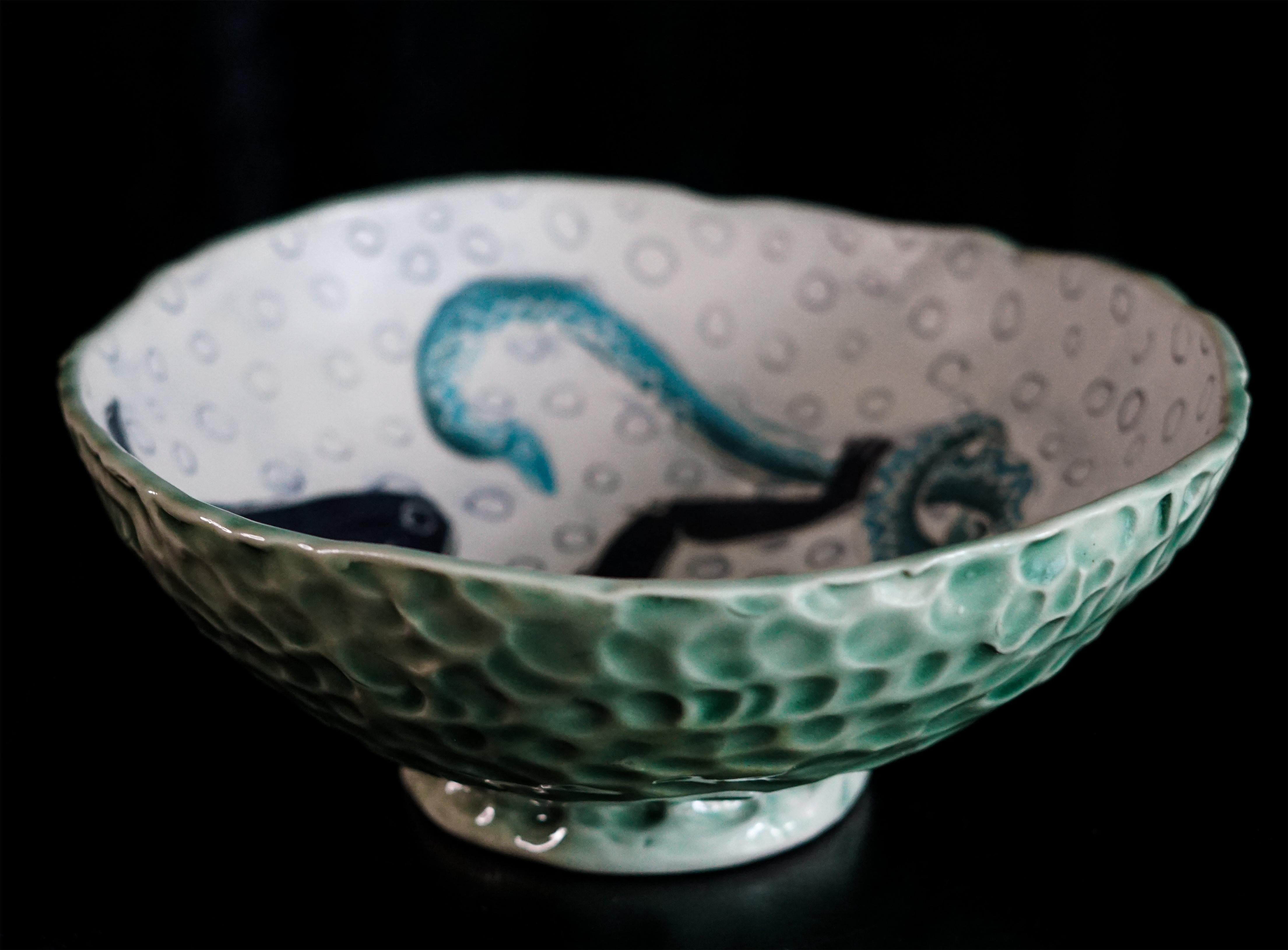Eve in Prapadasana, Hand built Porcelain Bowl For Sale 4