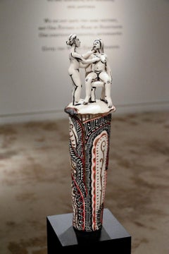 Hand-Painted Porcelain Sculptures from Historic Jar Series