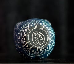 “I Could Start Fires...” Porcelain cup with sgraffito detailing