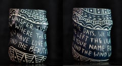 I Whisper Just to You, and Some Days We are Both at Sea Diptych Porcelain cup 