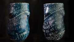 Is Beating Me From the Inside, and You Wanted Something. Diptych Porcelain cup
