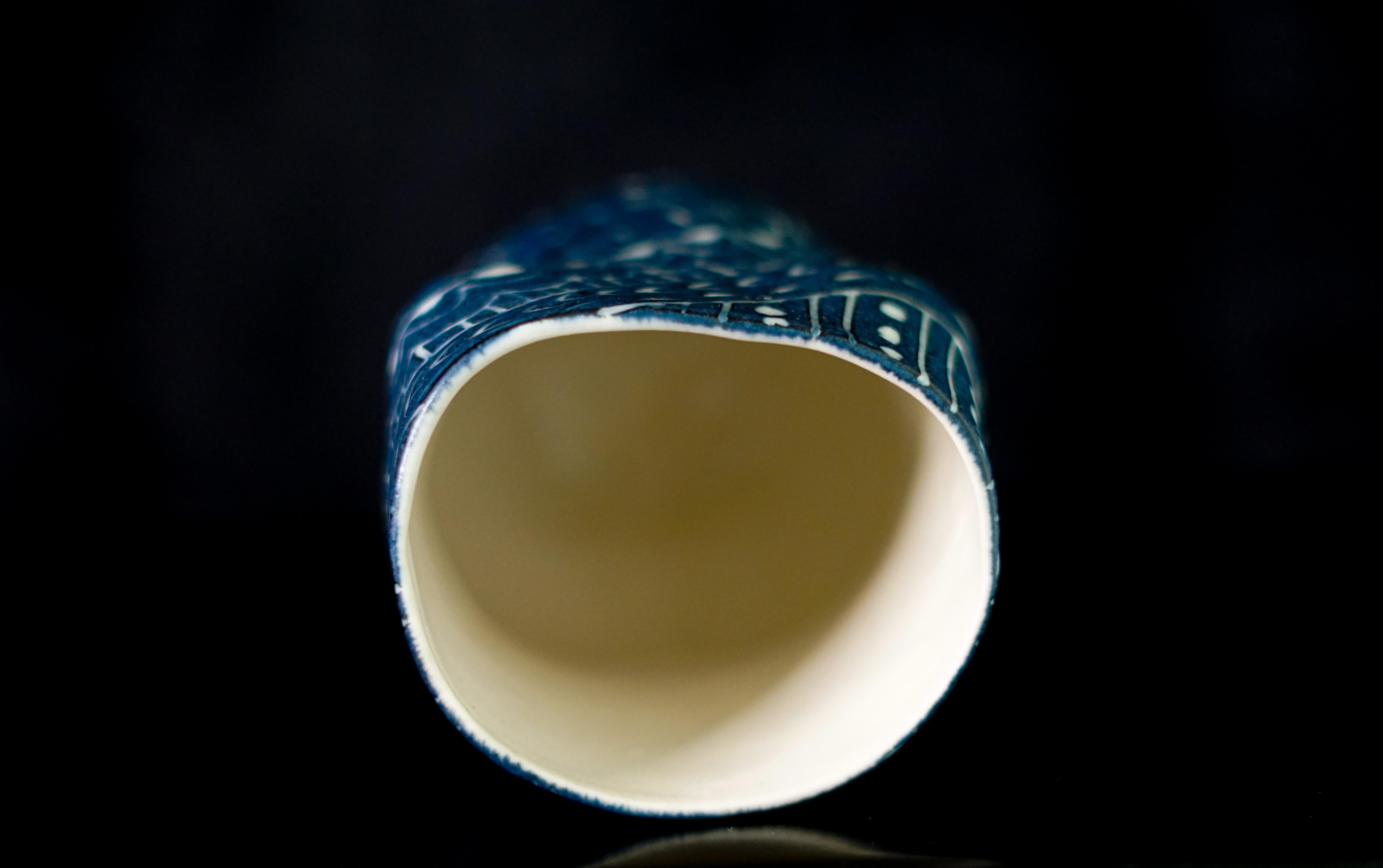 Me soaking up the light and The weight of your head. Diptych Porcelain cup For Sale 3