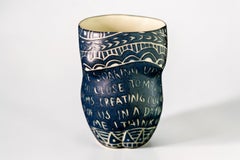 Me Soaking Up the Light Porcelain Cup with Sgraffito Detailing, Unique