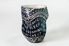 My Favorite Moment Porcelain Cup with Sgraffito Detailing, Unique