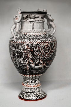 Por supuesto, no fuiste hecha para ser servil, Gran jarrón de porcelana tallada